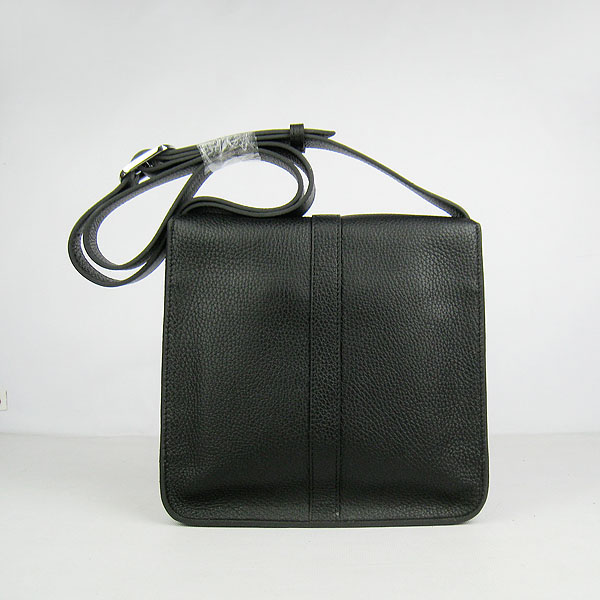 7A Hermes Handbag Hermes Togo Leather Messenger Bag Black h2811 Replica